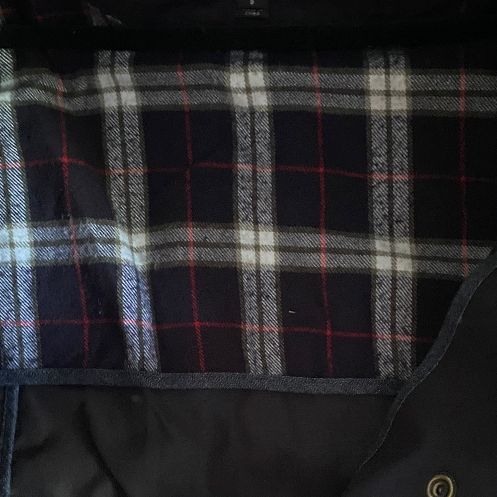 J. Crew cotton canvas long field jacket navy brown small - Picture 4 of 5